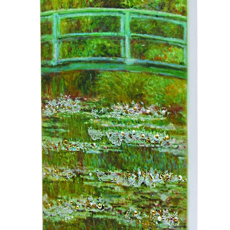 Flatyz Hand Painted Flat Candle | Unscented, Dripless, Smokeless, Decorative | Monetâ€™s Japanese Footbridge | Double Wick with Metal Base | Unique Gift Idea and Home DÃ©cor Accent - Image 2